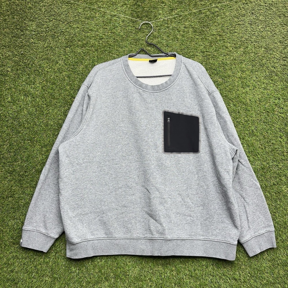 Bonobos Fielder Sweatshirt Mens 2XL Gray Golf Sweatshirt Zip Pocket Crewneck